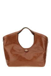 Brown leather Ophidia shopping bag -  | Wise