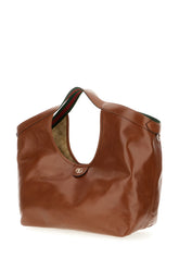 Brown leather Ophidia shopping bag -  | Wise