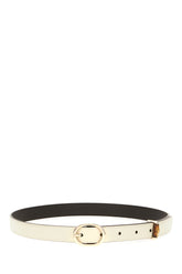 Ivory leather belt -  | Wise