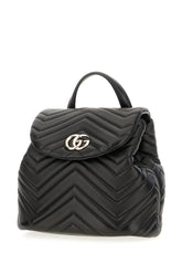 Black leather mini GG Marmont backpack -  | Wise