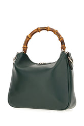Bottle green leather small Diana handbag -  | Wise