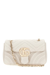 Chalk nappa leather small GG Marmont shoulder bag -  | Wise