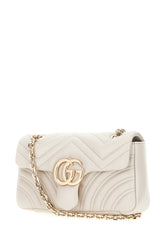 Chalk nappa leather small GG Marmont shoulder bag -  | Wise