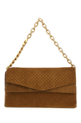 Borsa a spalla grande in pelle scamosciata cammello -  | Wise