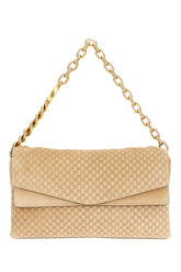 Beige suede large shoulder bag -  | Wise