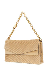 Beige suede large shoulder bag -  | Wise