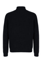 Midnight blue wool blend sweater -  | Wise