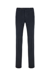 Midnight blue stretch cotton blend pants -  | Wise