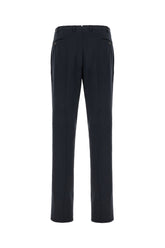 Midnight blue stretch cotton blend pants -  | Wise