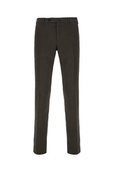 Dark grey stretch cotton blend pants -  | Wise
