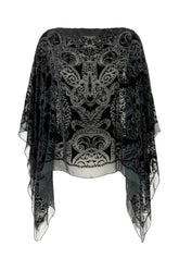 Dark green silk cape -  | Wise