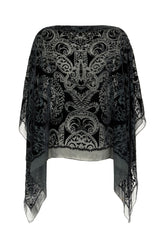 Dark green silk cape -  | Wise