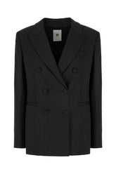Embroidered stretch wool blend blazer -  | Wise