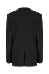 Embroidered stretch wool blend blazer -  | Wise