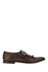 Chocolate leather Shanghai Laser monk strap shoes -  | Wise