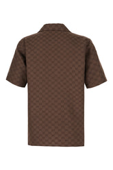Chocolate linen blend bermuda shirt -  | Wise