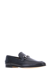 Midnight blue leather loafers -  | Wise