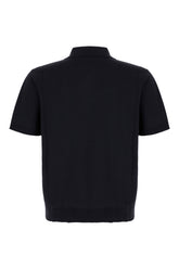 Midnight blue silk blend polo shirt -  | Wise