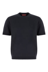 Midnight blue silk and cotton sweater -  | Wise