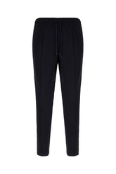 Midnight blue polyester blend joggers -  | Wise
