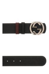 Black leather reversible belt -  | Wise