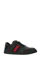 Black nappa leather Screener sneakers -  | Wise