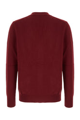 Burgundy wool and cashmere cardigan -  | Wise