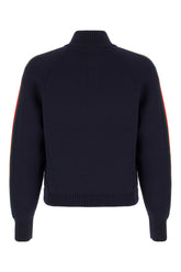 Dark blue wool cardigan -  | Wise