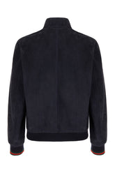 Navy blue suede jacket -  | Wise