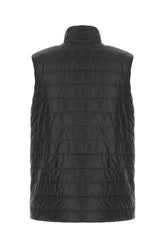 Charcoal nylon reversible sleeveless down jacket -  | Wise