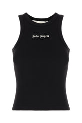 Black stretch cotton top -  | Wise