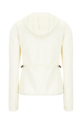 Cardigan in misto poliestere stretch avorio -  | Wise