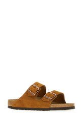 Caramel suede Arizona sandals -  | Wise