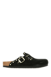 Black suede Boston Rivet slippers -  | Wise