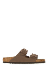 Chocolate leather Arizona sandals -  | Wise