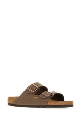 Chocolate leather Arizona sandals -  | Wise