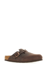 Slippers Boston in pelle cioccolato -  | Wise