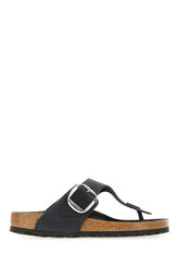 Black suede Gizeh thong sandals -  | Wise