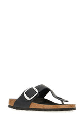 Black suede Gizeh thong sandals -  | Wise