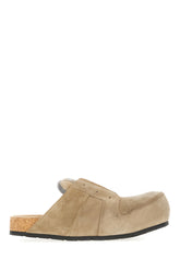 Dove grey suede Dumbo slippers -  | Wise
