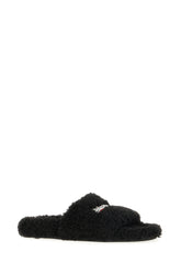 Black eco shearling slippers -  | Wise