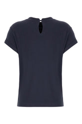 Midnight blue stretch cotton t-shirt -  | Wise