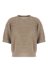 Sand linen blend sweater -  | Wise