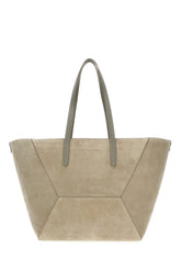 Dove grey suede BC Duo shopping bag -  | Wise