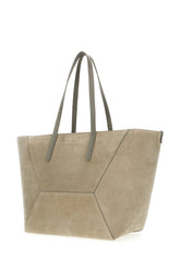 Dove grey suede BC Duo shopping bag -  | Wise