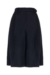 Bermuda in misto viscosa blu notte -  | Wise