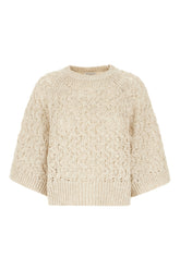 Sand silk blend sweater -  | Wise