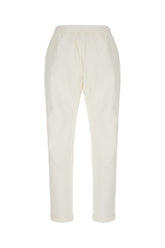 Pantalone in cotone stretch avorio -  | Wise