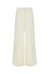 Pantalone in viscosa avorio -  | Wise