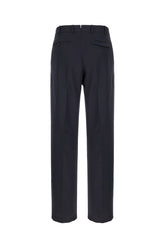 Midnight blue wool blend pants -  | Wise